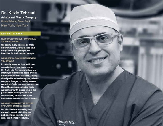 Attentive and approachable, Dr. Tehrani's interview for NewBeauty