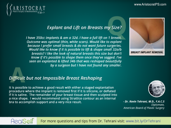 Q&A: Explant and Lift on Breasts my Size? – Aristocrat Plastic Surgery