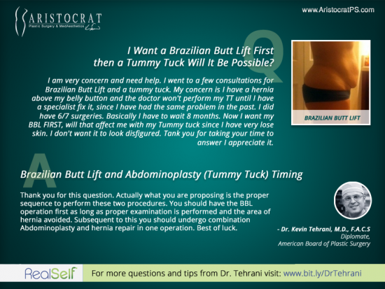 Brazilian Butt lift vs Tummy Tuck