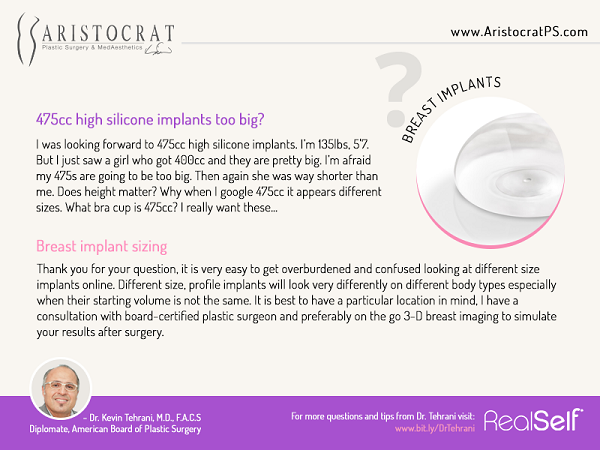 Q&A: Are these silicone breast implants too big? – Aristocrat