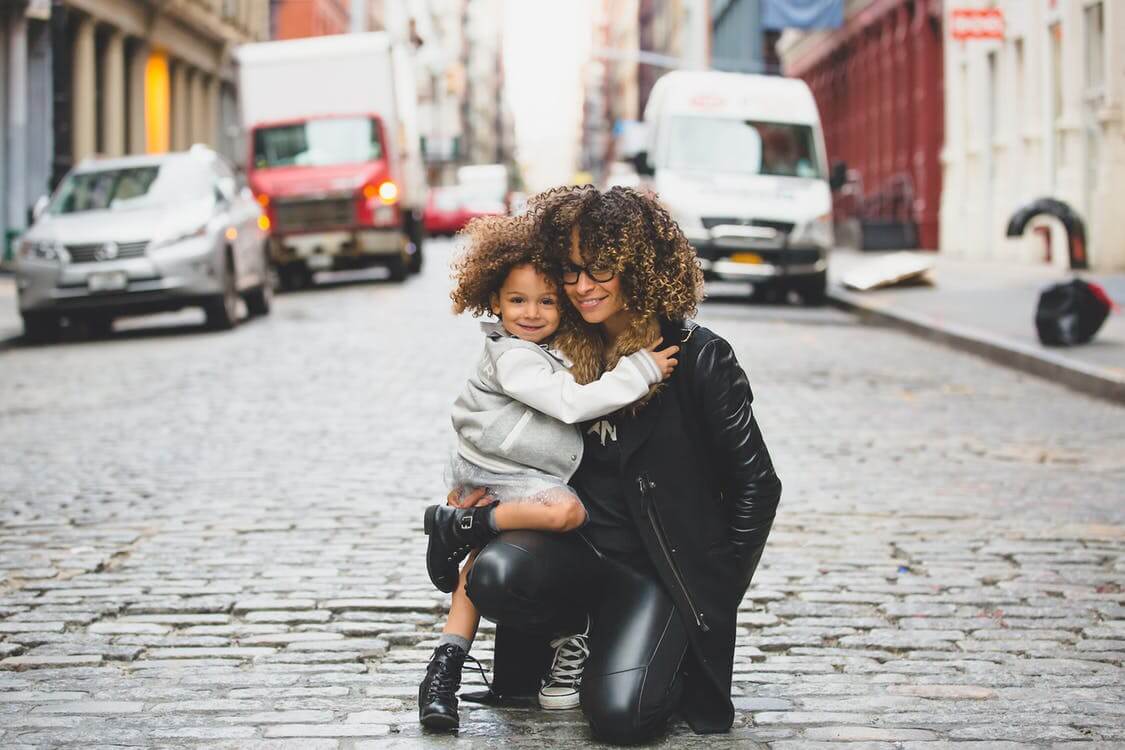 mother with kid