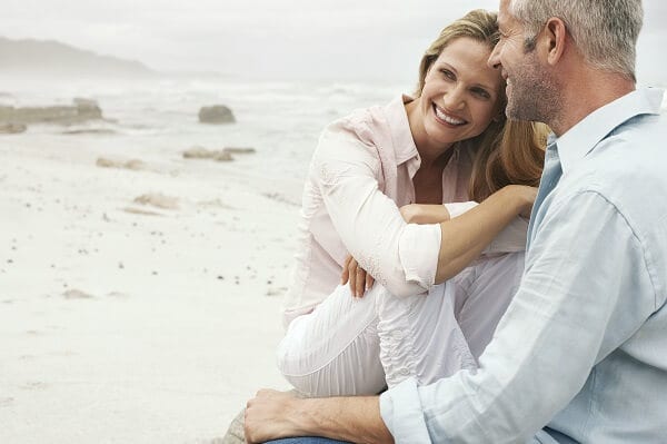 older couple at beach